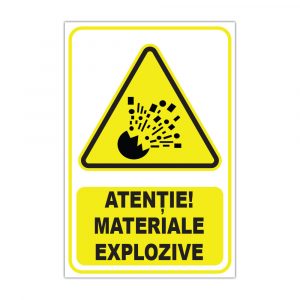 Indicator Avertizare - Materiale explozive