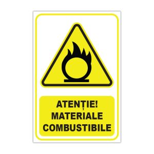Indicator Avertizare - Materiale combustibile