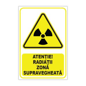 Indicator Avertizare - Radiatii Zona supravegheata