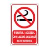Indicator Interzicere - Interzis fumatul sau accesul cu flacara deschisa