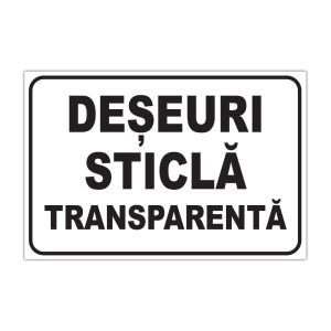 Indicator Informare Generala - Deseuri Sticla transparenta