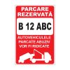 Indicator Parcare - Parcare rezervata